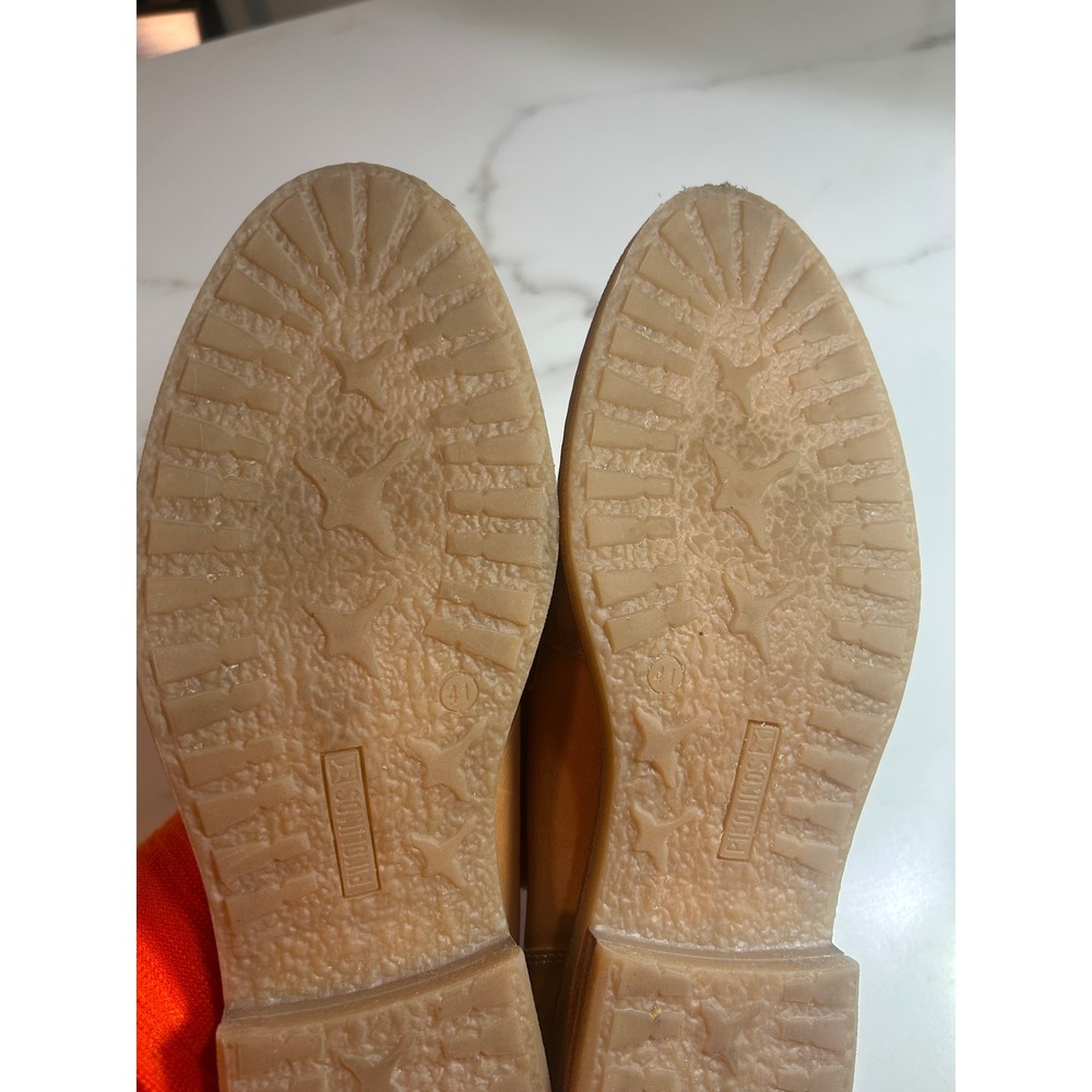 Pikolinos Women Leather Penny Loafers Tri-Color Tan Cream Brown Size 41 - Picture 6 of 7